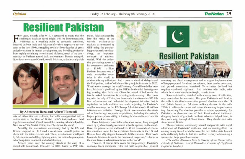 Resilient Pakistan! - article in The Nation